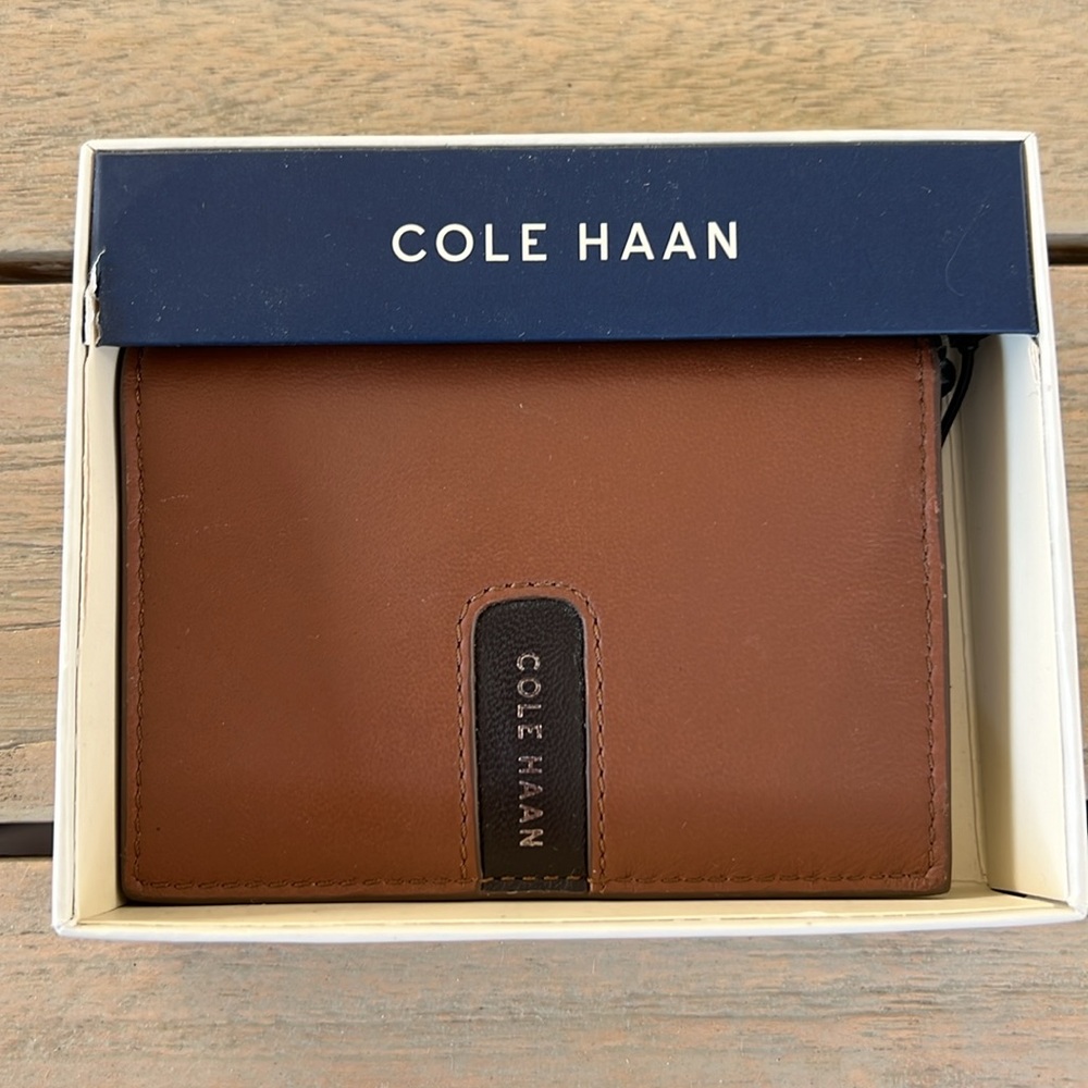 Cole Haan Bifold Leather Wallet NIB